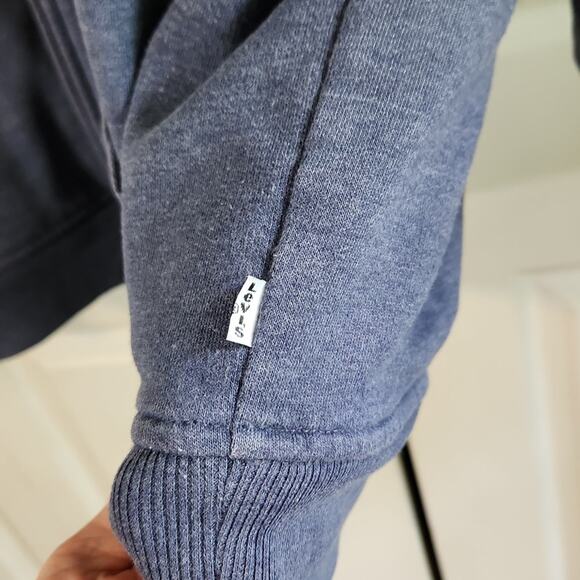 Levi's Mens Sherpa Lined Blue Hoodie Jacket Size XXL Full Zip Casual Workwear - Picture 4 of 10